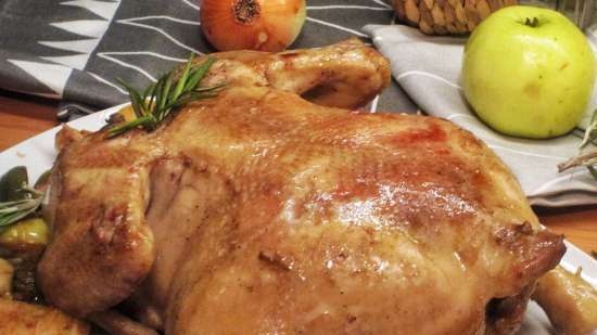 Chicken baked with feijoa and spices