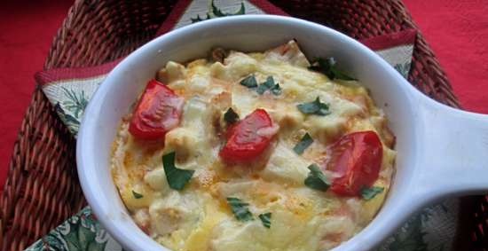 Frittata med kalkunbryst, brokkoli og tomater