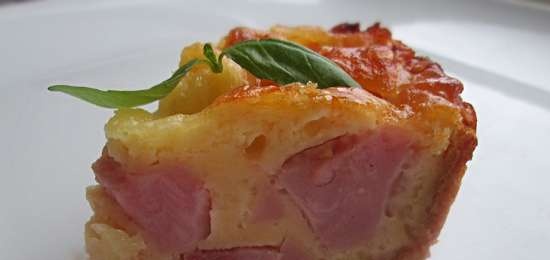 Cheese casserole with ham