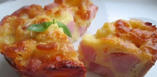 Cheese casserole with ham