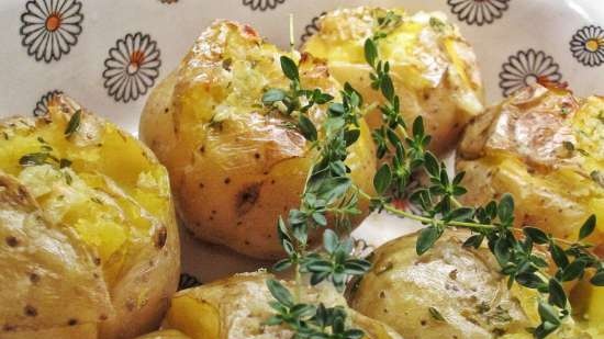 Patatas con hierbas y especias, al horno dos veces