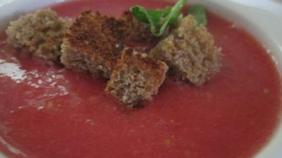 Watermelon-tomato gazpacho