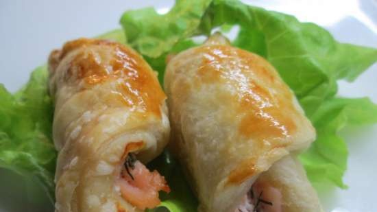 Croissant snack con salmone