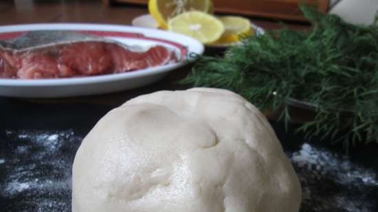 Salmón al estilo alemán horneado en masa salada