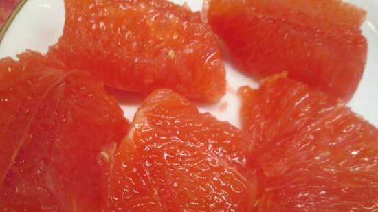 Varkensvlees in gekarameliseerde grapefruitsiroop