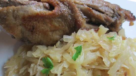 Γερμανική πάπια με λάχανο Sauerkraut