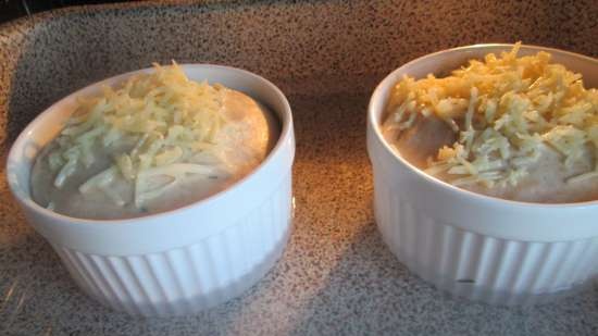 Fish soufflé with cottage cheese