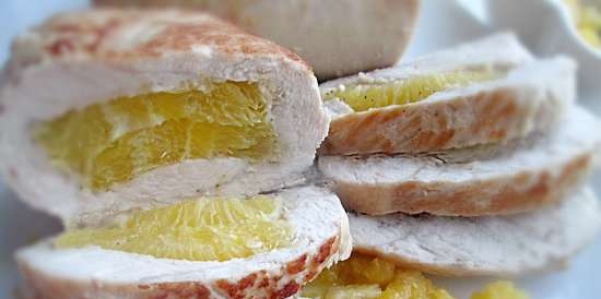 Turkey roll with oranges