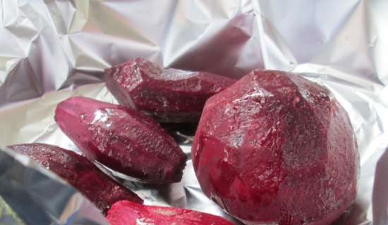 Baked beetroot, pumpkin and celery salad