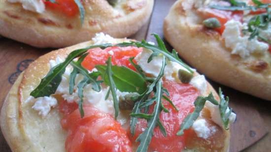 Pizza con salmone e rucola