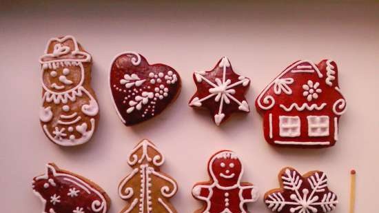 We decorate gingerbread cookies, cookies