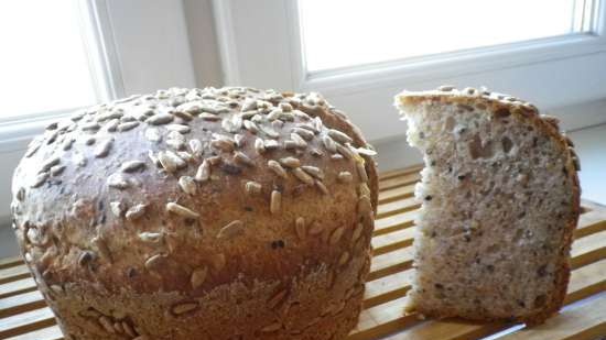 Pane con semi basato sui motivi di R. Bertine sull'impasto