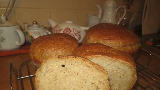 Pane integrale con crusca