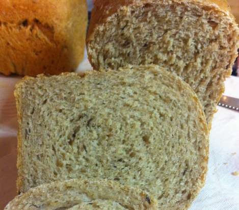 Pan de trigo y centeno con copos de avena de larga fermentación en frío