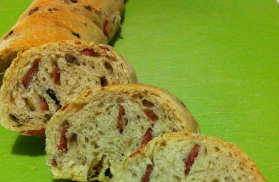 Pane con pancetta, olive e olive di Richard Bertinet