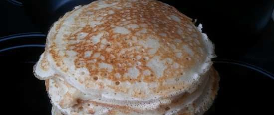 Custard yeast pancakes