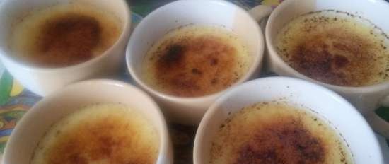 Creamy dessert with caramel crust Creme brulee