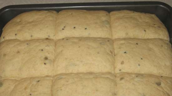 Bread Sourdough slabs with pumpkin puree and seeds