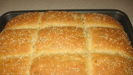 Bread Sourdough slabs with pumpkin puree and seeds