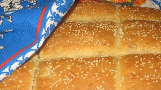 Pane in lastre di lievito naturale con purea di zucca e semi