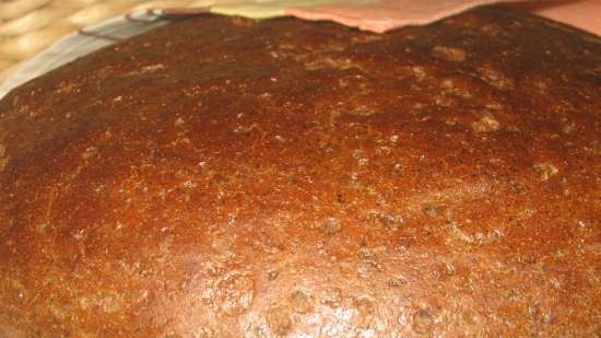 Pane con crema pasticcera di segale e lievito liquido