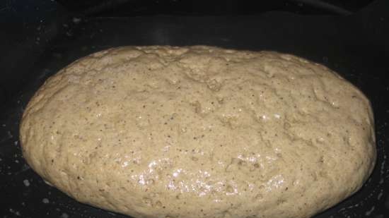 Pan de natilla de trigo y centeno con levadura líquida con semillas