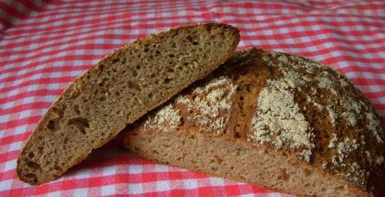 Artisanal na tinapay nang walang pagmamasa na may sourdough