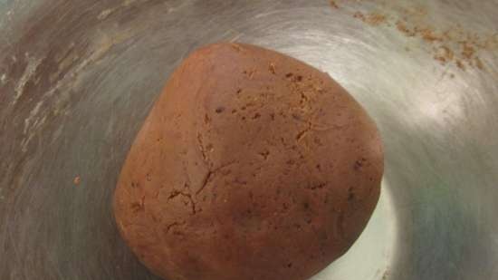 Galletas de café con crema bicolor de chocolate y nueces