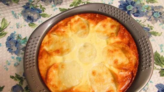 Patate al forno in salsa di panna acida con mozzarella