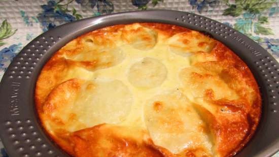 Patate al forno in salsa di panna acida con mozzarella