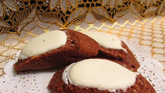 Biscotti al cioccolato e noci con glassa