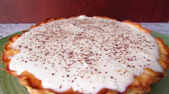 Torta fredda di ricotta di mele con panna acida