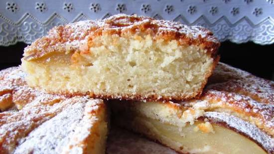 Torta di pere con pasta di ricotta