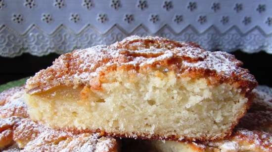 Torta di pere con pasta di ricotta