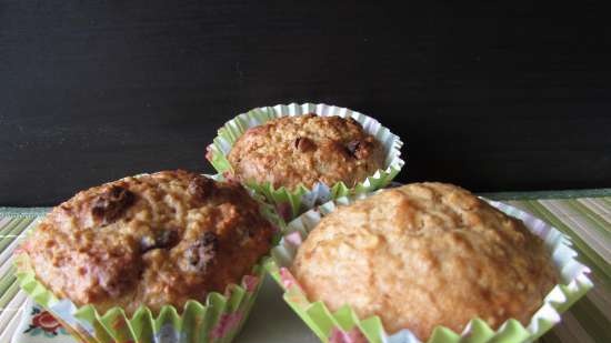 Muffins de avena dietética