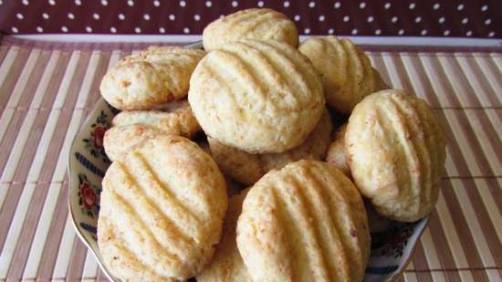 Quick cottage cheese vanilla biscuits without eggs with dry pudding