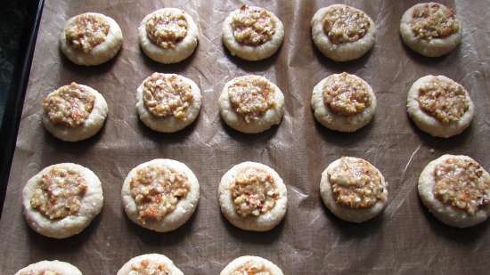 Galletas de requesón con relleno de nueces