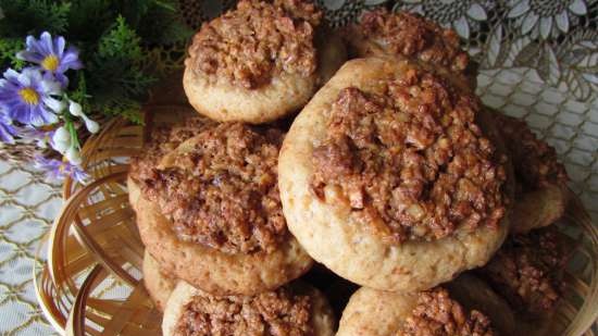 Cottage cheese biscuits with nut filling