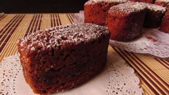 Cupcakes de plátano, chocolate y café