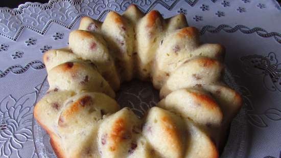 Muffin alle mele sotto un berretto di cagliata