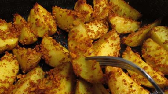 Patate al forno nel pangrattato con spezie