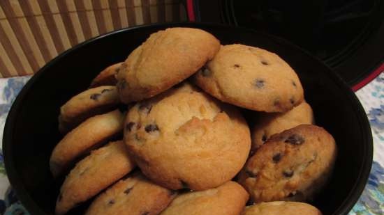 Galletas saladas con gotas de chocolate