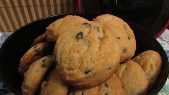 Galletas saladas con gotas de chocolate