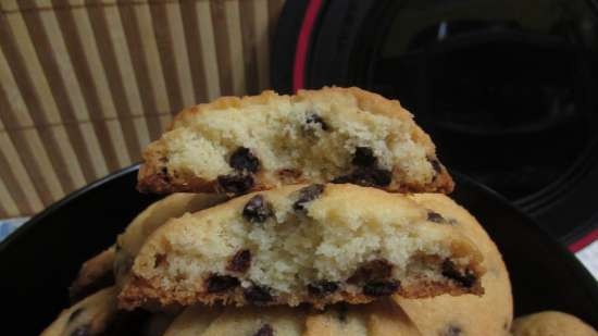 Galletas saladas con gotas de chocolate