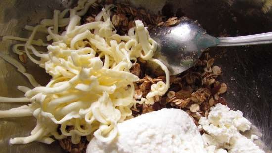 Galletas de cuajada de avena con pasas