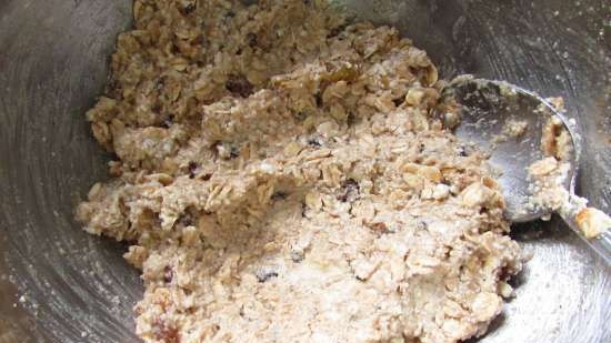 Galletas de cuajada de avena con pasas