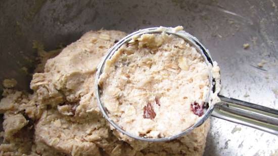 Galletas de cuajada de avena con pasas