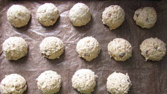 Galletas de cuajada de avena con pasas