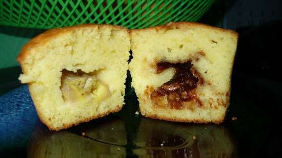 Muffin di mais con banana