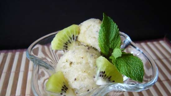 Sorbetto con kiwi e banana